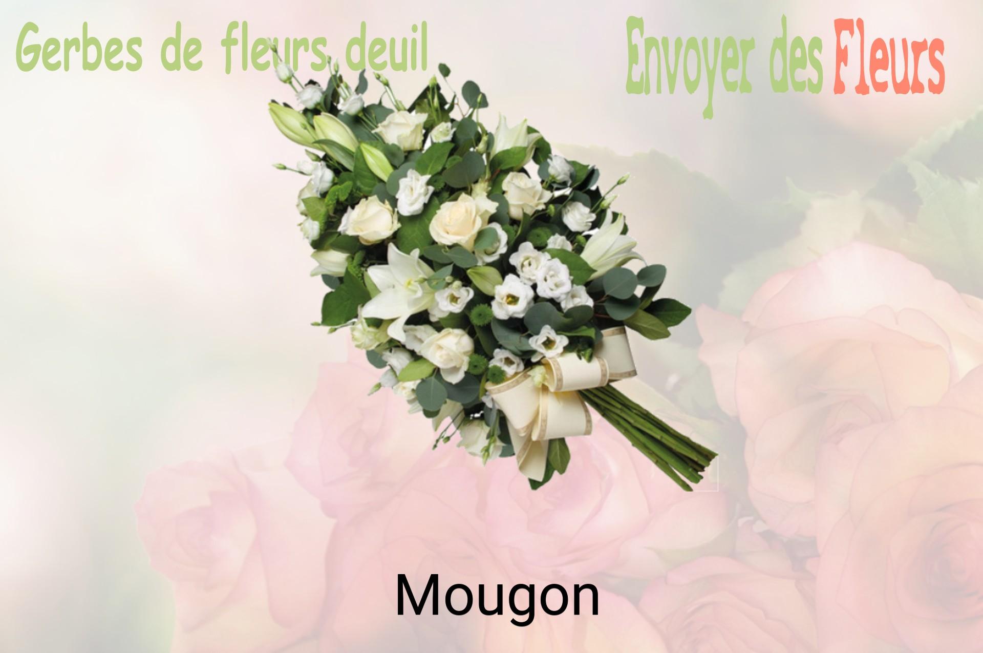 Gerbe de fleurs de deuil livrée à Mougon